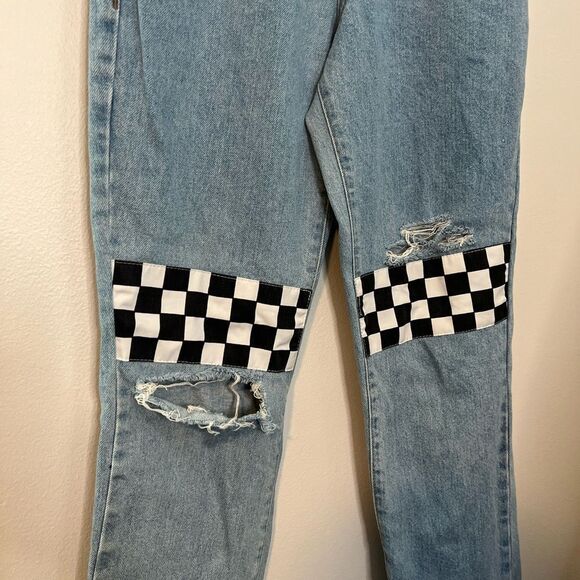 Ragged Priest Checkered Print Jeans - Picture 5 of 10